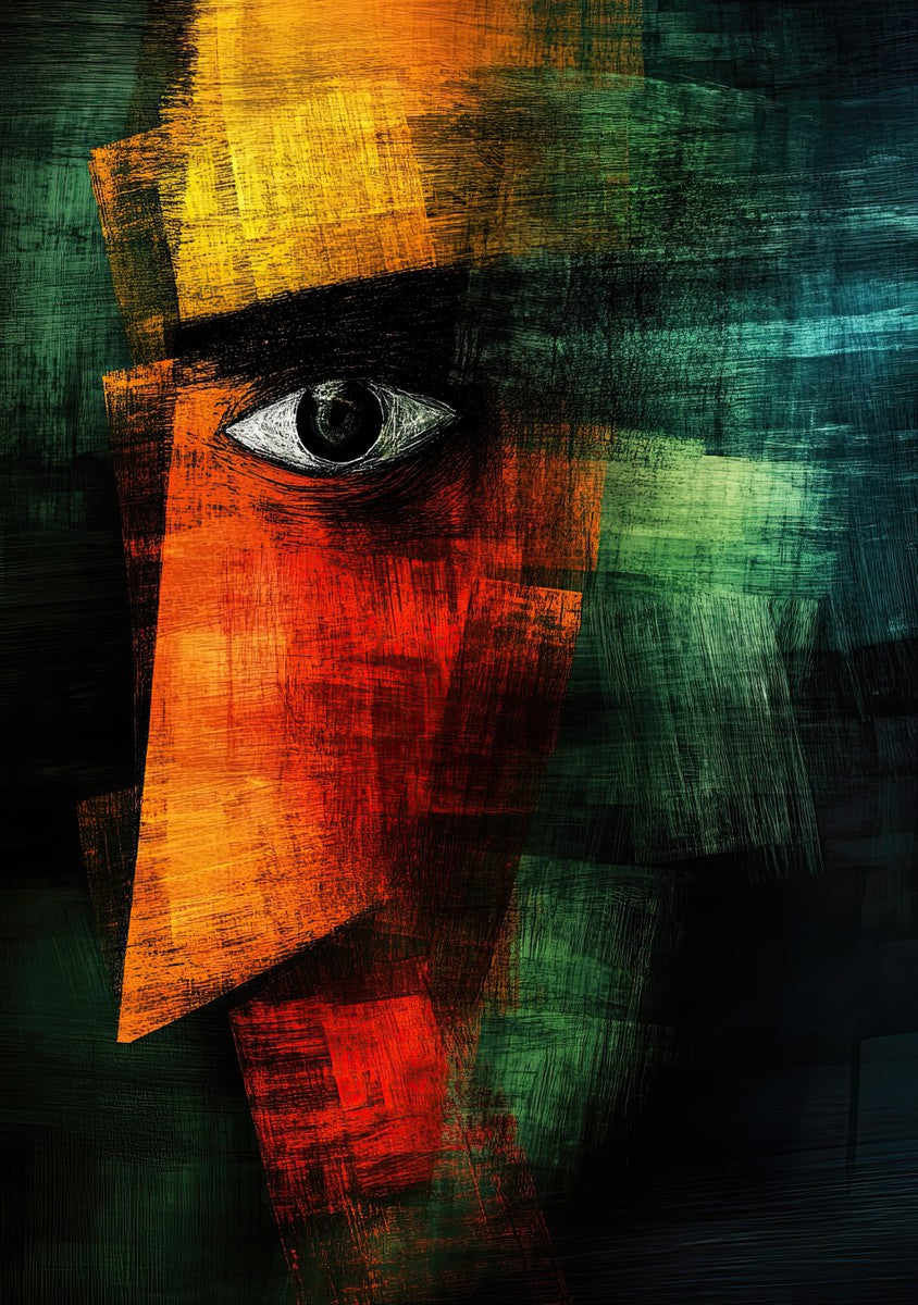 "The Watchful Eye" abstract art print in digital painting