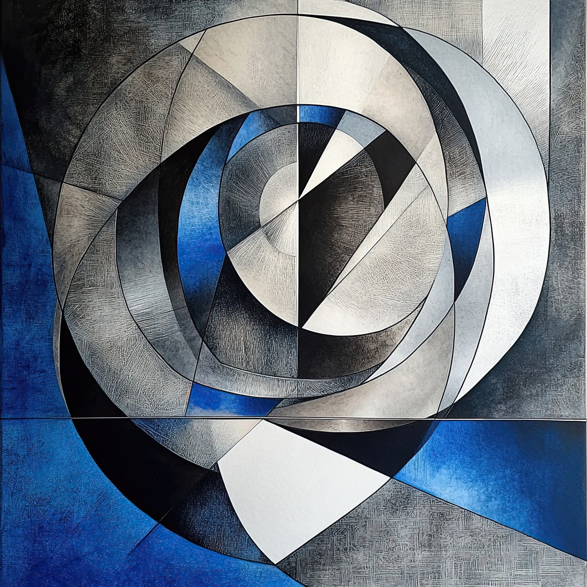 "Orbital Flux" geometric art print in acrylic